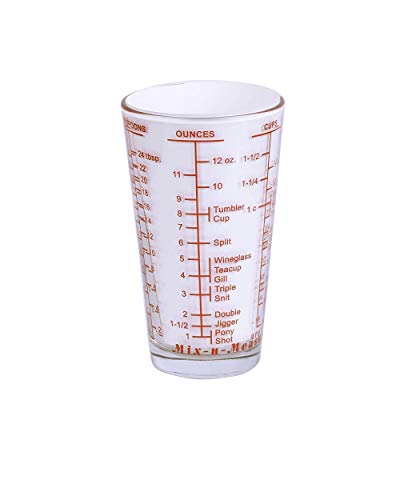 Kolder Multi-Purpose Liquid and Dry Measuring Cup, 16-Ounce, Black Print