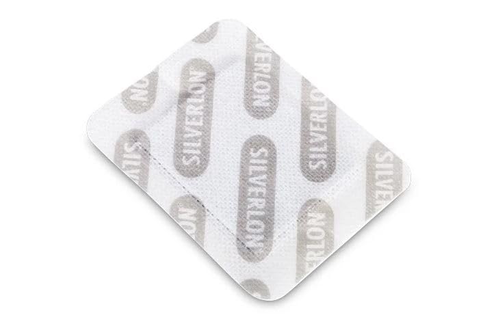 Silverlon Island Wound Dressings - Multi-Layer, Sterile, Non-Adherent - Silver-Plated Dressings for Wound Care and Injuries - 2