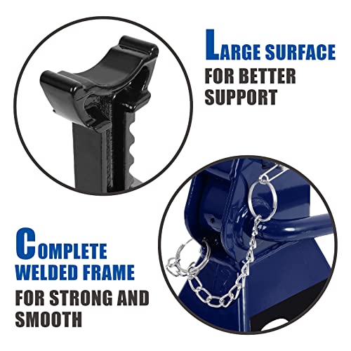 TCE 6 Ton (12,000 LBs) Capacity Double Locking Steel Jack Stands, 2 Pack, Blue, AT46002AU