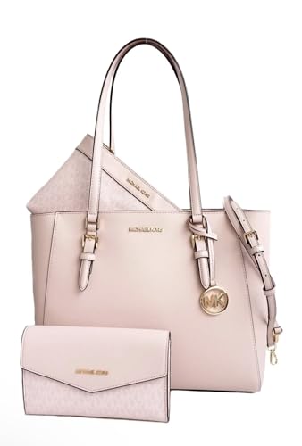 Michael Kors Charlotte Large 3-in-1 Tote Crossbody Handbag Leather
