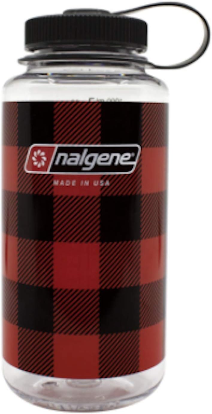 Nalgene Unisex's WH Bottle, Rot Kariert, 1 L