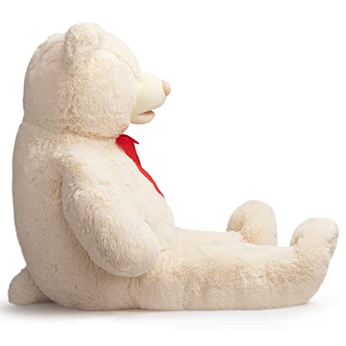 HollyHOME Teddy Bear Plush Giant Teddy Bears Stuffed Animals Teddy Bear Love Big Footprints 5 Feet Brown