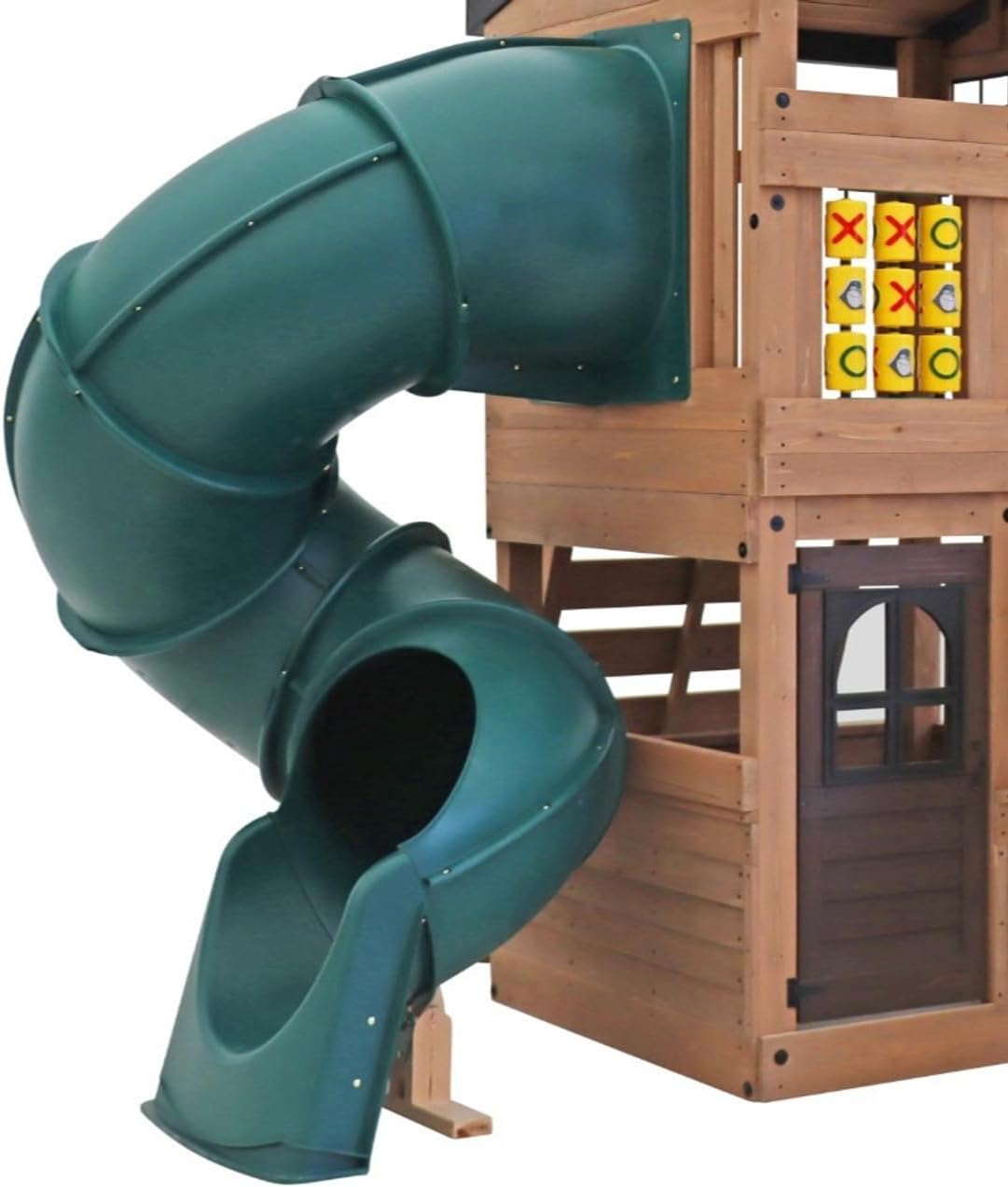 Swing-N-Slide WS 5040-G Quick Connect 5 Foot Turbo Tube Slide Plastic Enclosed Slide for 5 Foot Deck Heights, Green