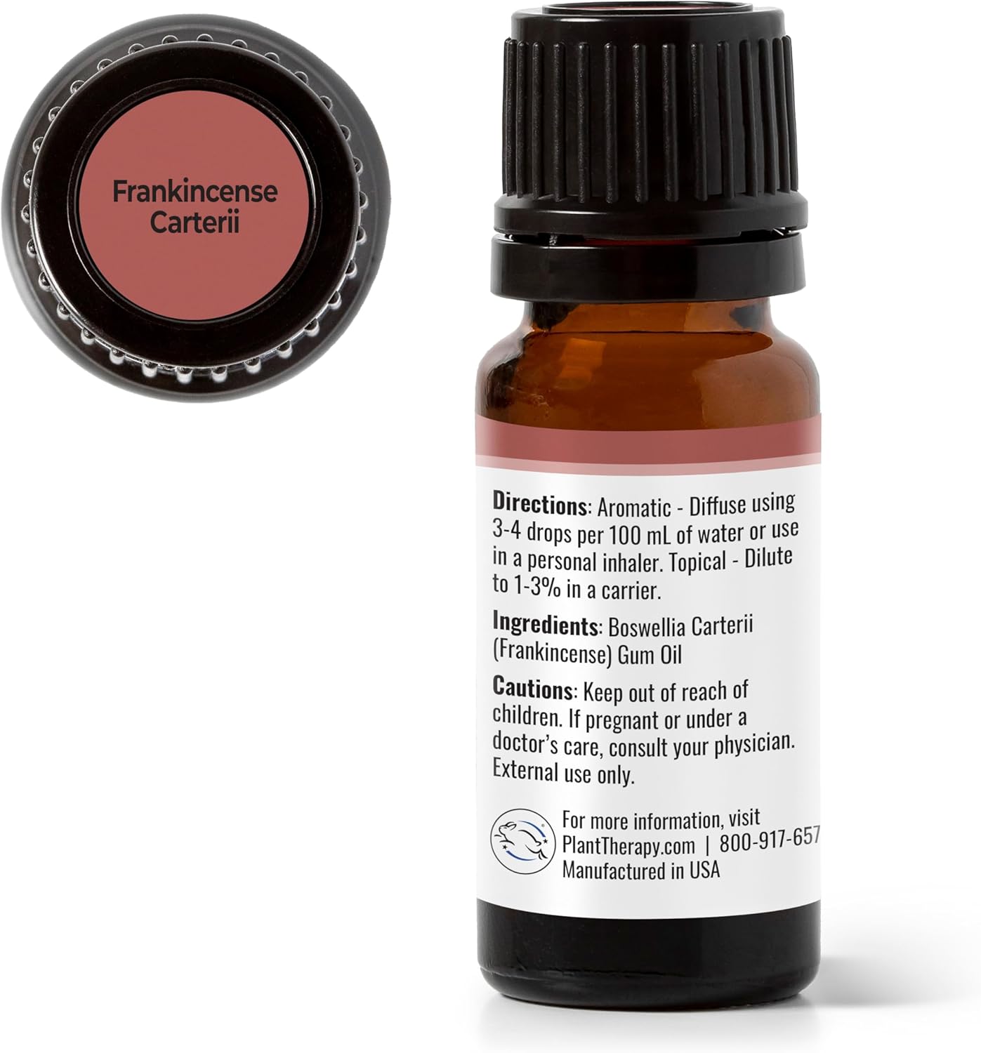 Plant Therapy Frankincense Carterii Essential Oil 100% Pure, Undiluted, Natural Aromatherapy, Therapeutic Grade 10 mL (1/3 oz)