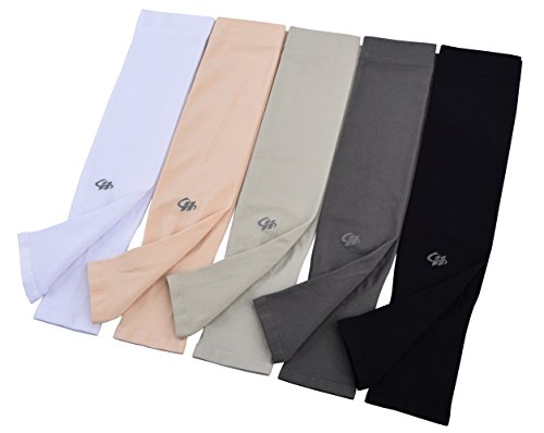 Arm Cooling Sleeves UPF 50+ UV Protection Compression Cycling Outdoor Sports 5-Pairs