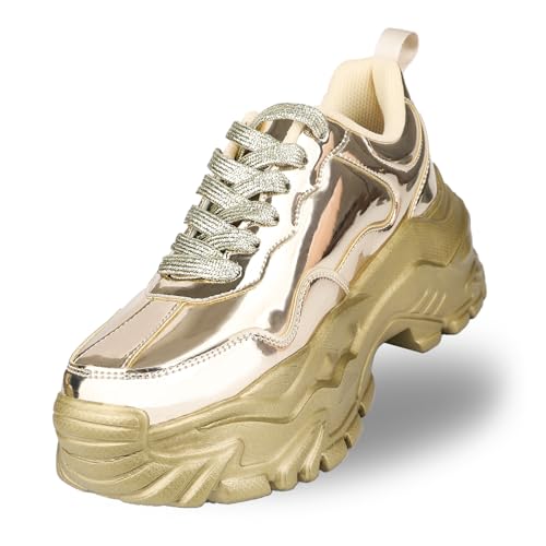 Chunky Sneakers for Women Platform White Mesh Dad Walking Shoes Comfortable Breathable Casual Fashion Running Shoes