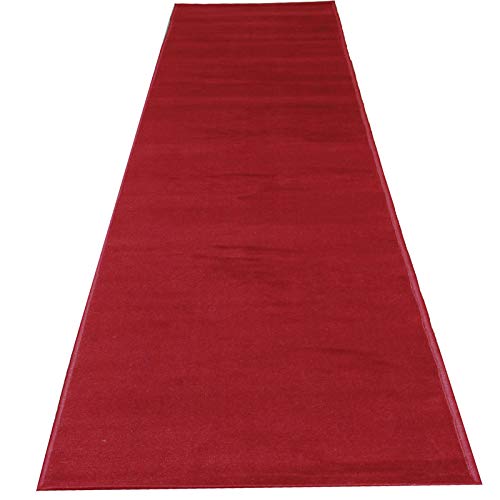 Mybecca Persian RED Carpet Aisle Runner 2 x 10 ft (1.8ft x 10 ft) 21.6in x 120in Color: Dark Red High Class VIP Quality for Parties, Hollywood-Feel Events, Wedding and Ceremony