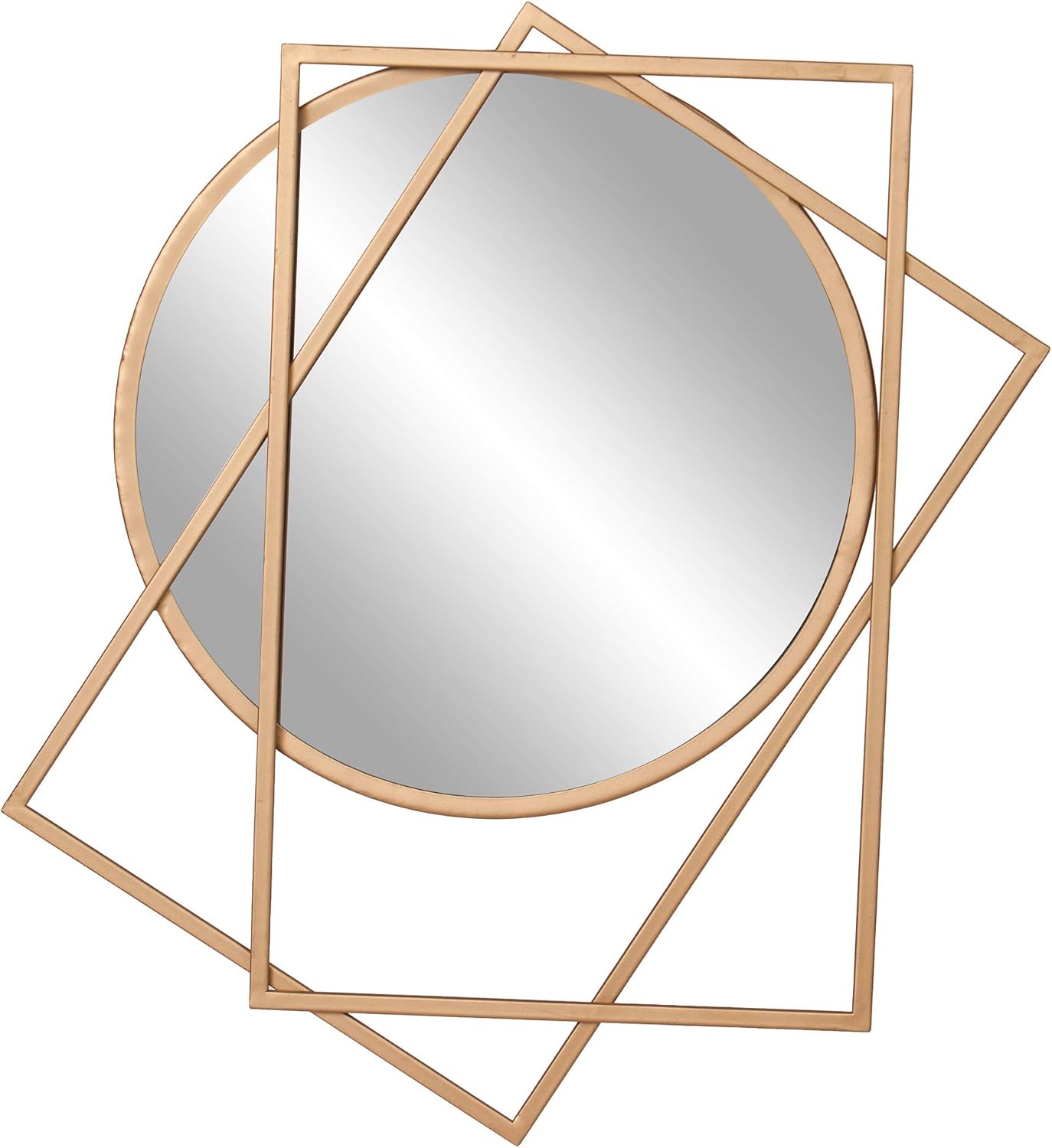 Patton Wall Decor 21x24 Gold Layered Geometric Wall Accent Mirror