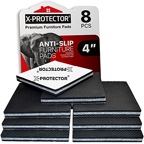 X-PROTECTOR Non Slip Furniture Pads – 4 PCS Premium Furniture Grippers 6