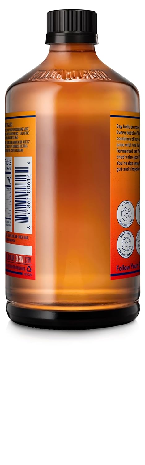 Health-Ade Blood Orange Carrot Ginger Kombucha Bottle, 16 fl oz