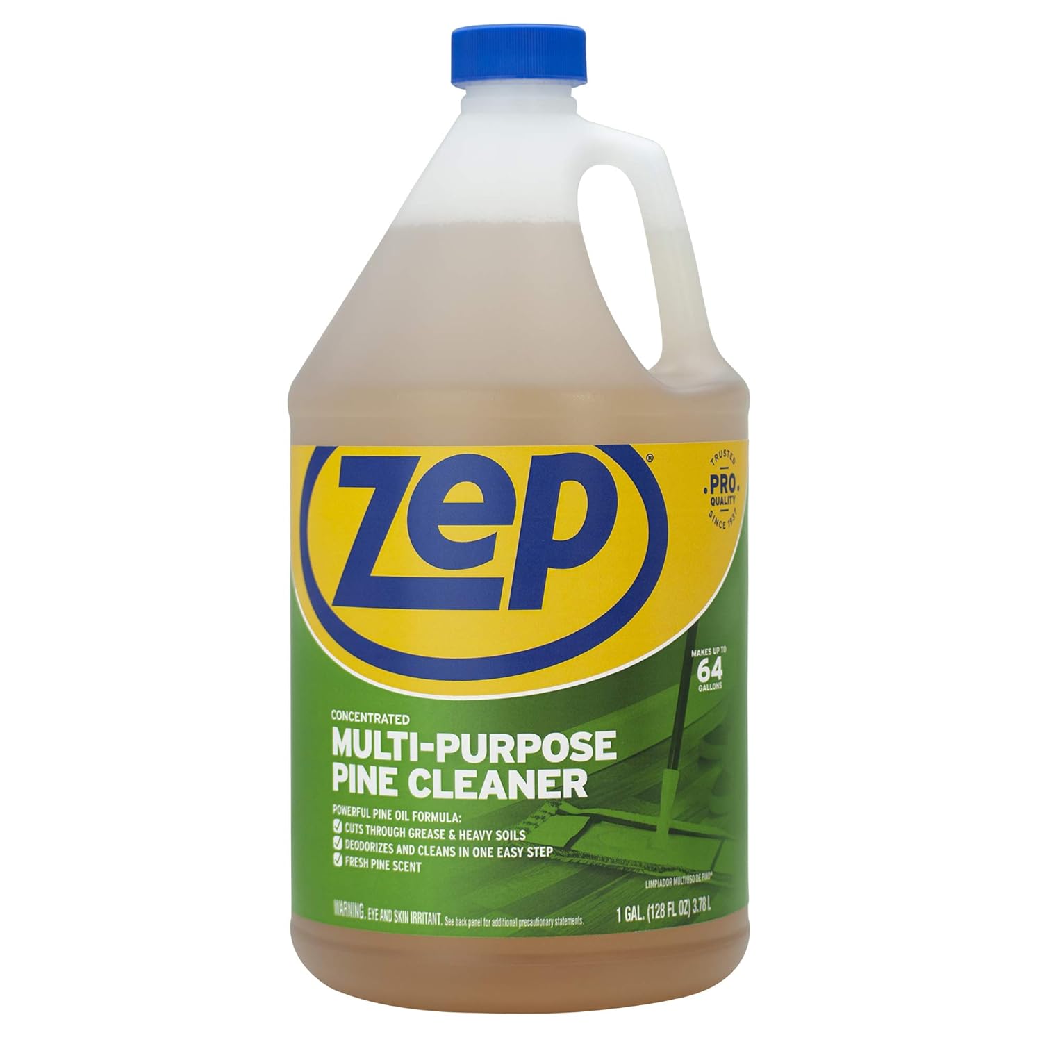 Zep, ZPEZUMPP128CT, Multipurpose Pine Cleaner, 4 / Carton, Brown