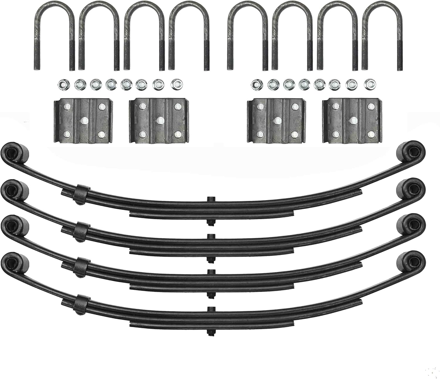 LIBRA 4000lbs 4K Tandem Trailer Axle Suspension Kit 2000 lbs Leaf Springs & Ubolt Kit