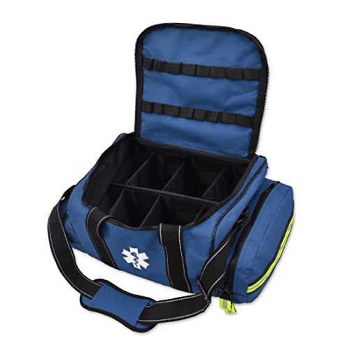 Lightning X Pre-Stocked EMS/EMT Trauma Kit w/Large First Responder Bag & 256 First Aid Medical Supplies - BLACK