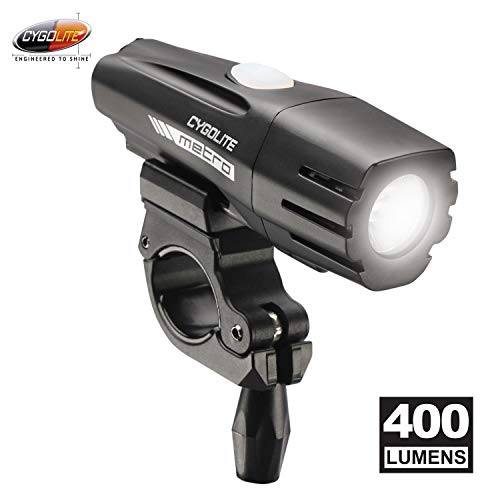 Cygolite Metro 400 Lumen USB Rechargeable Bicycle Headlight
