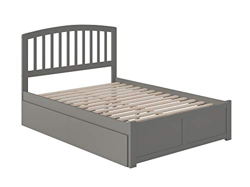 AFI Richmond Twin XL Size Platform Bed with Footboard & Storage Drawers in White