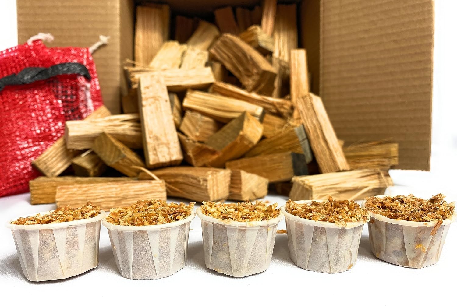 Mini Firewood and Fire Starters-12 pounds Seasoned Firewood (Compatible with Solo Stove Mesa)