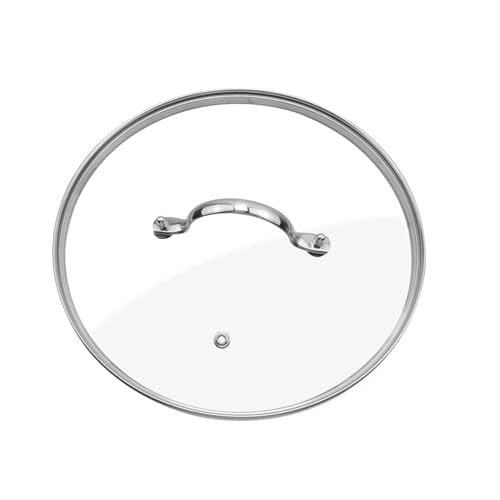 Antrader Tempered Glass Lid,9.5Inch Cookware Glass Replacement Lid For Any Skillet/Frying Pan/Pot (Interior Diameter: 9.39inch, Exterior Diameter: 9.92inch)