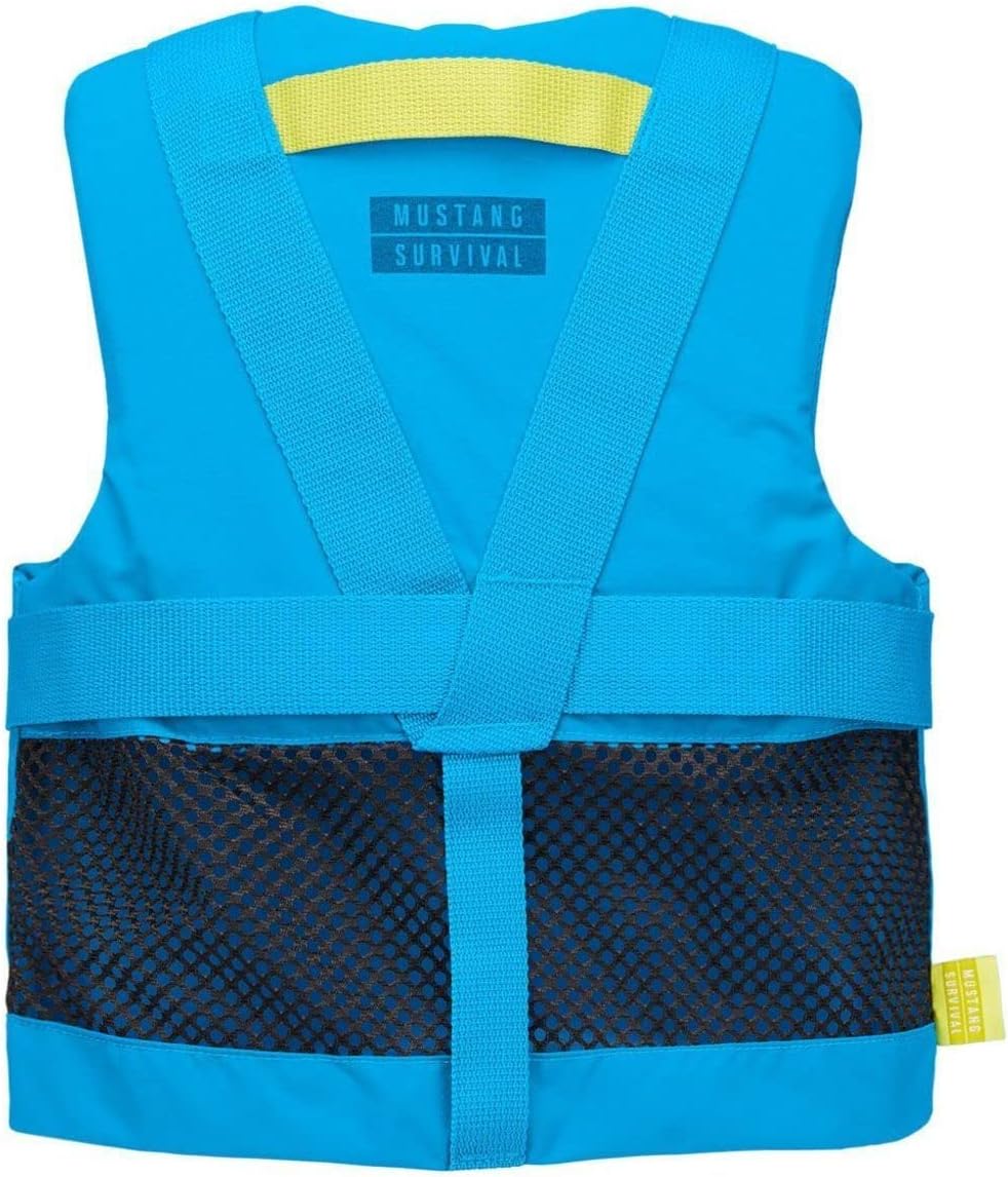 Mustang Survival - Youth Foam Life Jacket - Azure Blue, Young Adult (88 lbs - 110 lbs)
