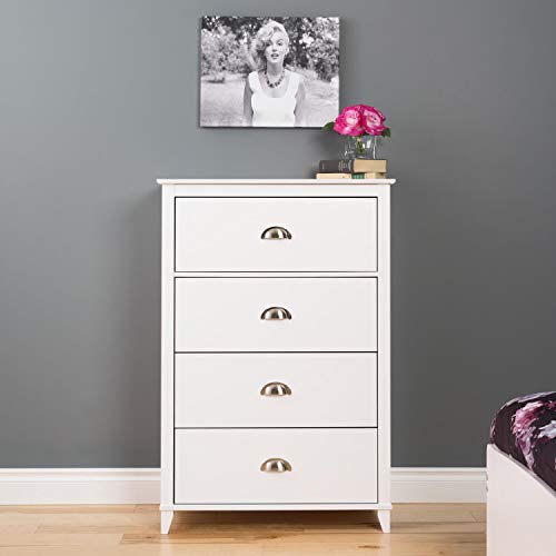 Prepac Yaletown 4-Drawer Chest, White
