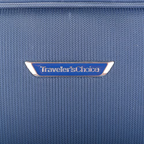 Traveler's Choice Lares Softside Expandable Luggage with Spinner Wheels, Green, 2 Piece Luggage Set