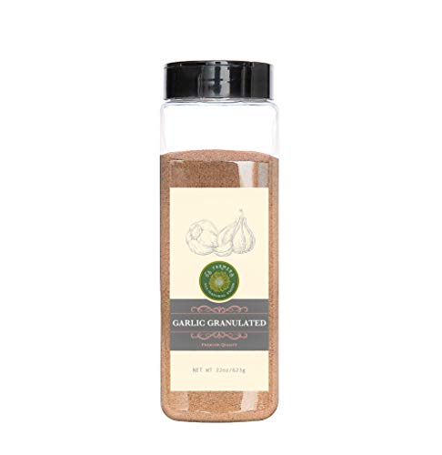 US-FARMERS Natural Premium Quality Granulated Garlic in Jar, 7 LB