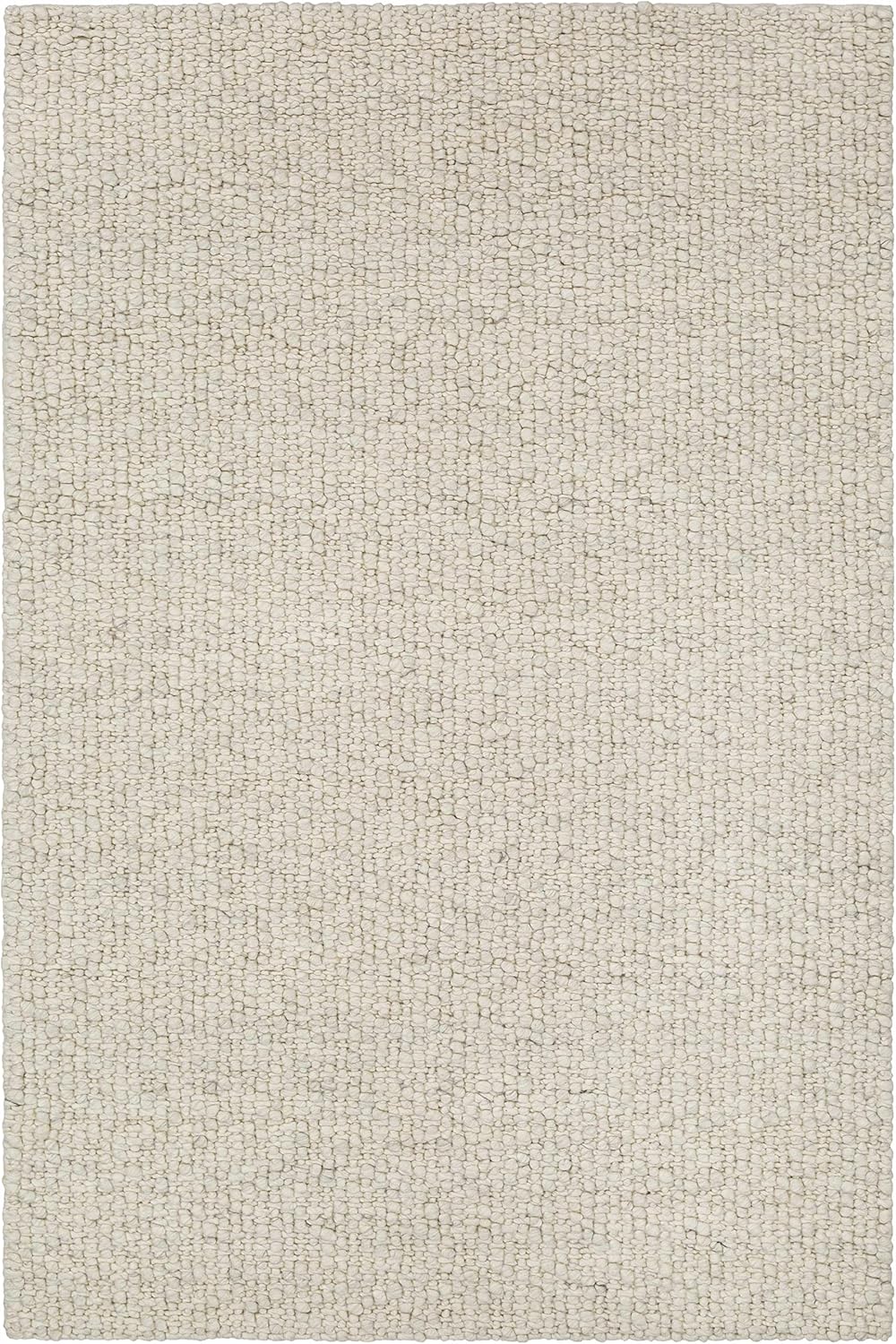 Hauteloom Penmaenmawr Boho Natural Fibers Farmhouse Living Room Bedroom Wool Area Rug - Neutral Handmade Bohemian Carpet - Brown, Cream - 5' x 7'6