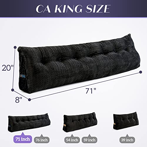 Triangular Wedge Headboard Pillow Large Bolster Bed Rest Reading Pillow Backrest Positioning Support Bolster Cushion with Removable Cover