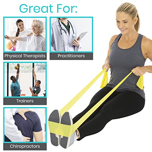 Vive Professional Resistance Bands - 25 Yard Non-Latex Roll for Physical Therapy, Lower and Upper Body Exercise Workout - Straight Elastic for Strength Training, Rehabilitation, Women, Men