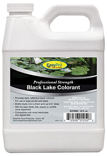 EasyPro ECPD Concentrated Blue Lake Colorant (Lake & Pond Dye) / Liquid / 1 Qt/Treats up to 1 Acre, 3' - 6' Deep