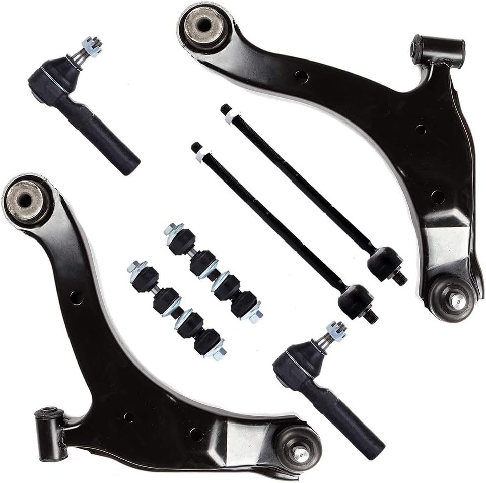 SCITOO 8-PC SET Control Arm Kit - Fit For Chrysler PT Cruiser For Dodge Neon For Plymouth Neon Front Lower Control Arm And Ball Joint Front Sway Bar Link Inner & Outer Tie Rod End Front Suspension Kit