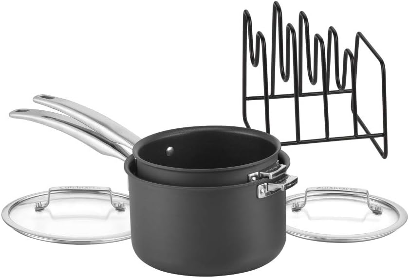 Cuisinart SmartNest 5-pc. Hard-Anodized Nesting Saucepan Set