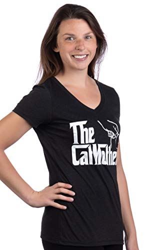 The Catmother | Funny, Cute Cat Mother Mom Owner Pet Kitty Kitten Women V-Neck T-Shirt