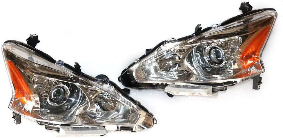 XIJIE For 2013 2014 2015 Nissan Altima Sedan LED Projector Headlights Headlamps Assembly Driver Left Side Passenger Right Side Chrome Housing 12V