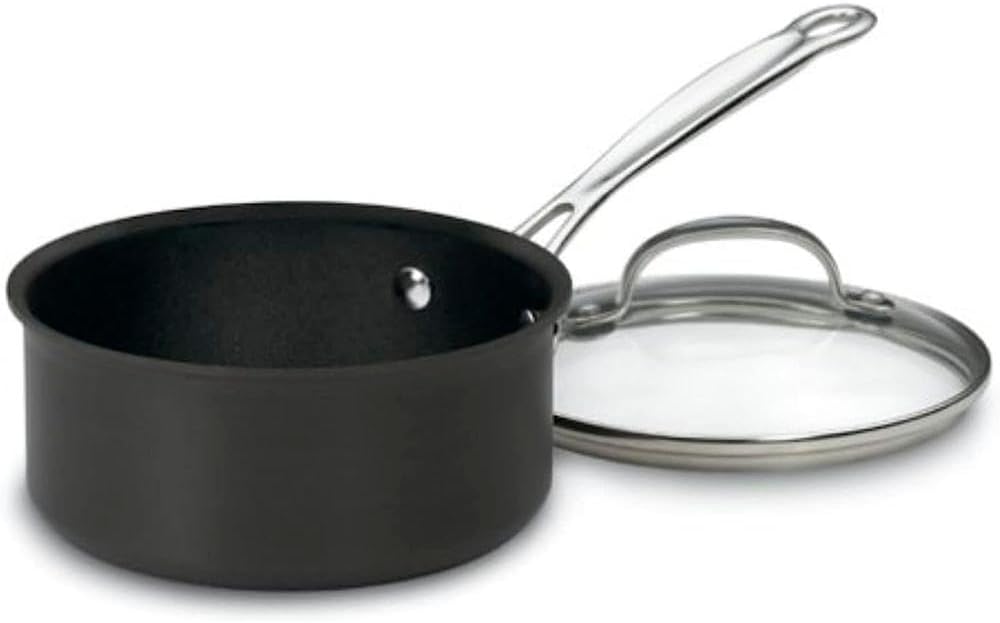 Cuisinart Chef's Classic Hard Anodized Nonstick Saucepan Set with 619-18 2-Quart and 619-14 1-Quart Saucepans