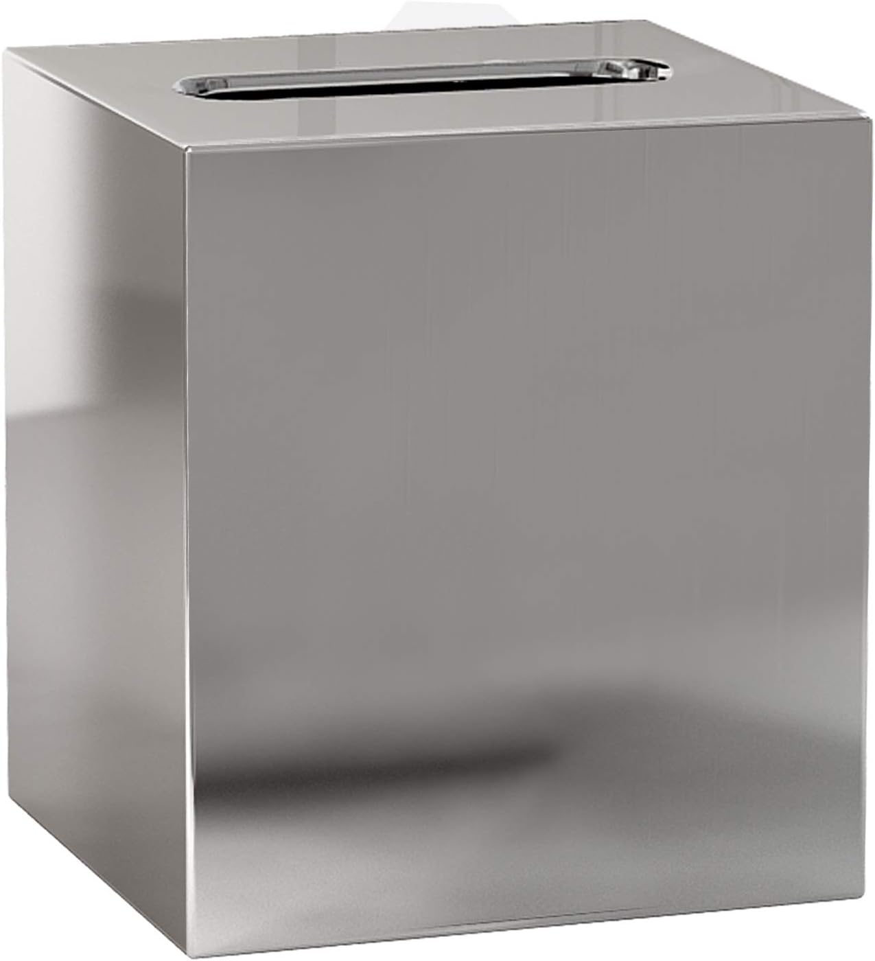 nu steel Gloss Square Polished Stainless Steel Luxury Tissue Box Holder