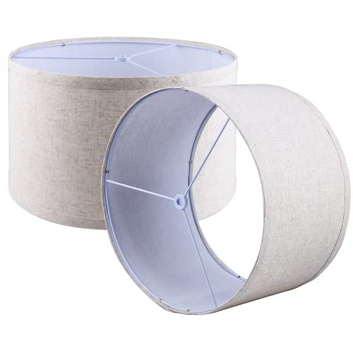 Lamp Shades Set of 2, Drum Lampshades 12.6