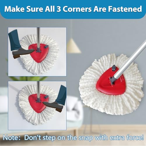 4 Pack Spin Mop Replacement Head Compatible with EasyWring 1 Tank Microfiber, 30-58