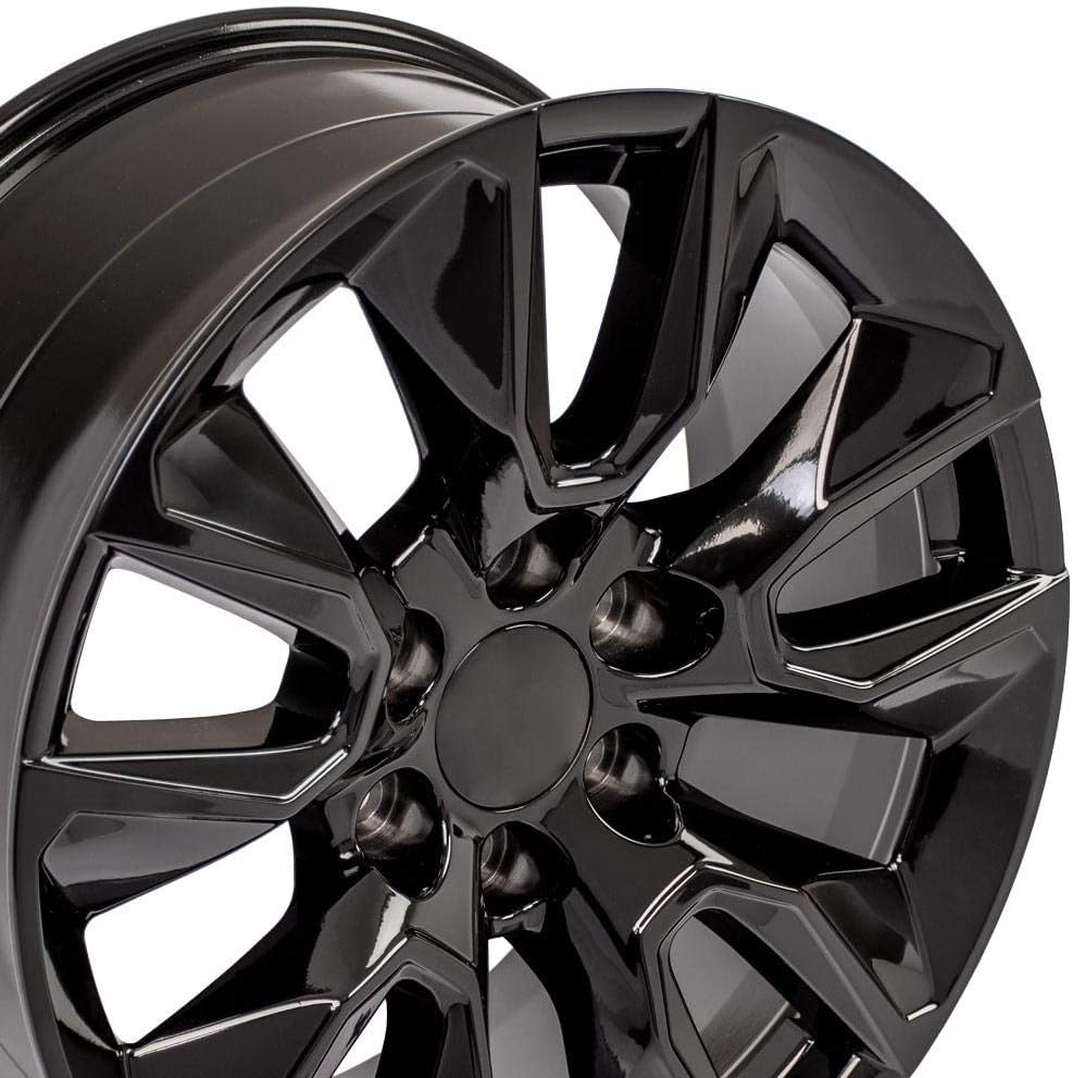 OE Wheels LLC 20 inch Rims Fits Silverado Suburban Tahoe Sierra Yukon Escalade 6x139.7 CV32 20x9 Black SET