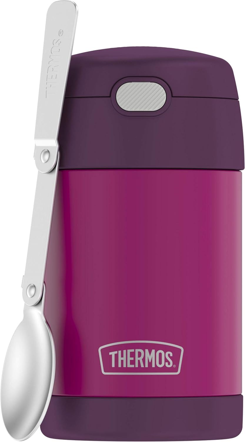 THERMOS FUNTAINER 16 Ounce Stainless Steel Food Jar, Red Violet
