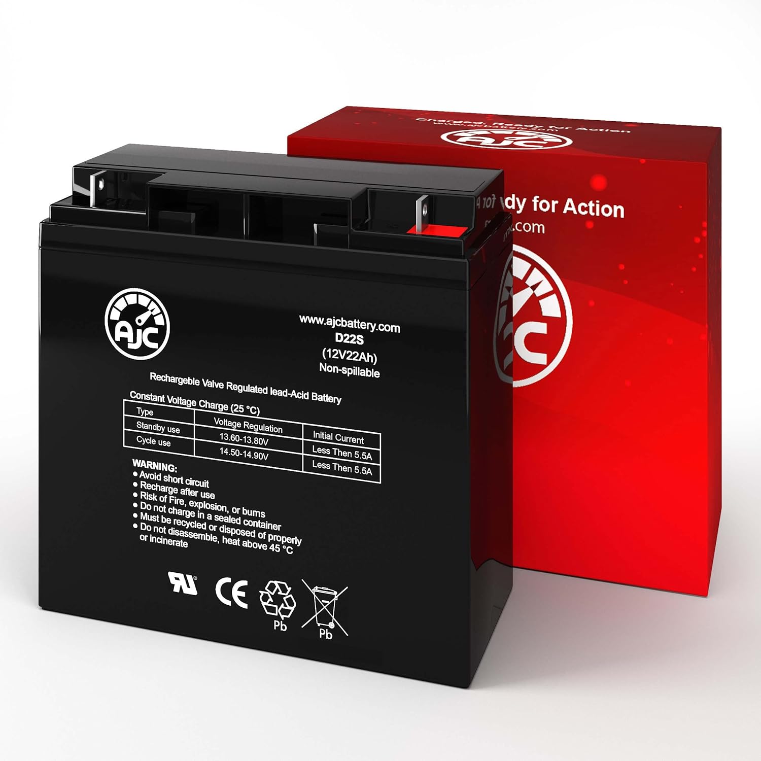 AJC Battery Compatible with APC SUA24XLBP 12V 22Ah UPS Battery