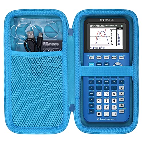 co2CREA Hard Case Compatible with Texas Instruments TI-84 Plus CE/TI-84 Plus/TI-Nspire CX II CAS/TI-Nspire CX II/TI-83 Plus/TI-89 Titanium/TI-85 / TI-86 Color Graphing Calculator, Black