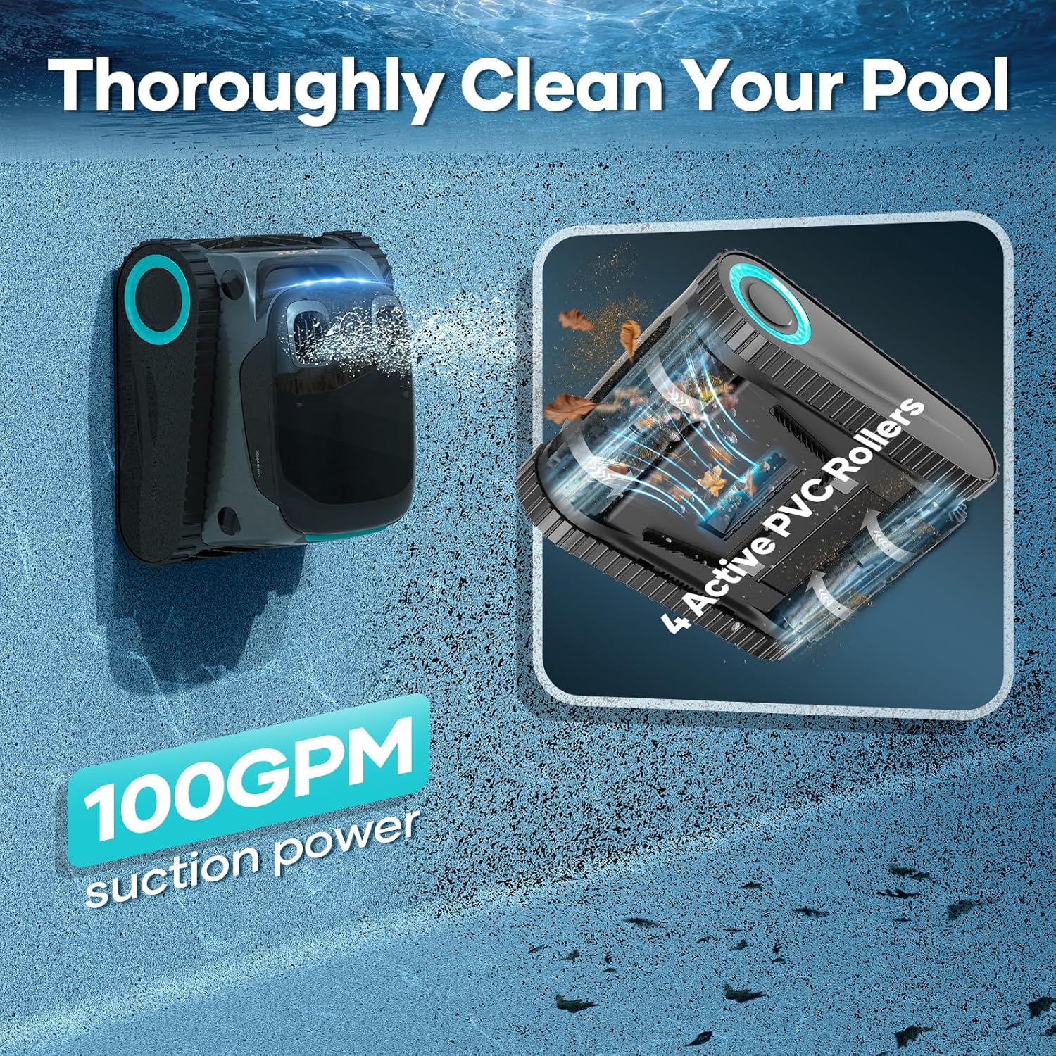Aiper Surfer S1 Robotic Pool Skimmer with Aiper Scuba S1 Pro Robotic Pool Cleaner