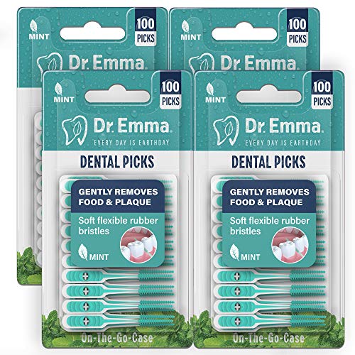 Dental Picks Mint Brush Picks 100Ct/Pack, 2 Packs (200Ct)