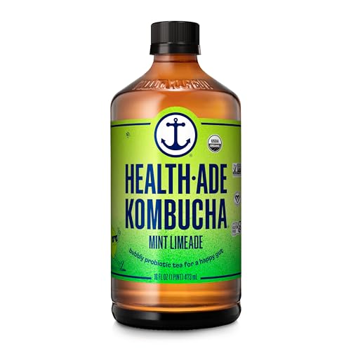Health-Ade Pink Lady Apple Kombucha, 48 fl OZ, Red-Yellow