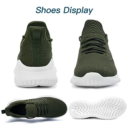 KPP Walking Shoes for Men Breathable Tennis Running Gym Sneakers Slip On Memory Foam Shoes