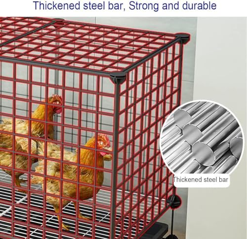 Original Chicken Duck Cage Rabbit Hutch Poultry Habitat, Large Chicken Coop, Chicken House Coop, Outdoor Hen House for Backyards and Outdoors, for 3-4 Hens