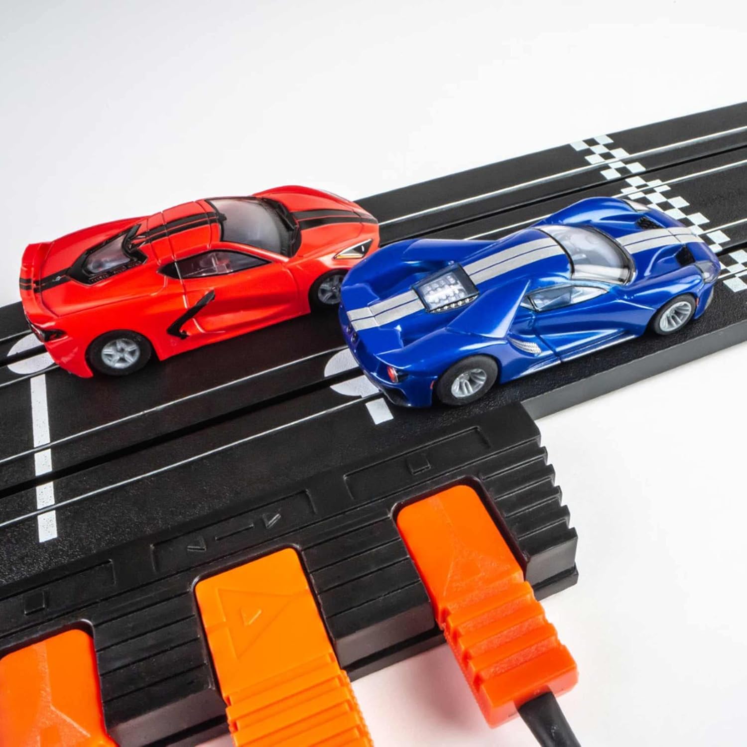 AFX/Racemasters Super Cars Set15ft TrackMega G+ ChassisTri-Pack AFX22032 HO Slot Racing Sets
