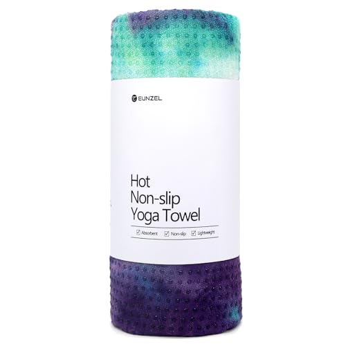 Hot Yoga Towel with Silicone Dot, Non-Slip Yoga Mat Towel Absorbent Microfiber Sweat Towel for Exercise, Fitness, Pilates 72