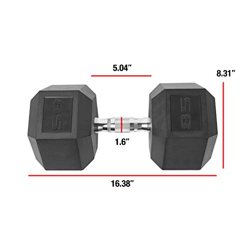 CAP Barbell Coated Dumbbell Weight, Single, Various Sizes