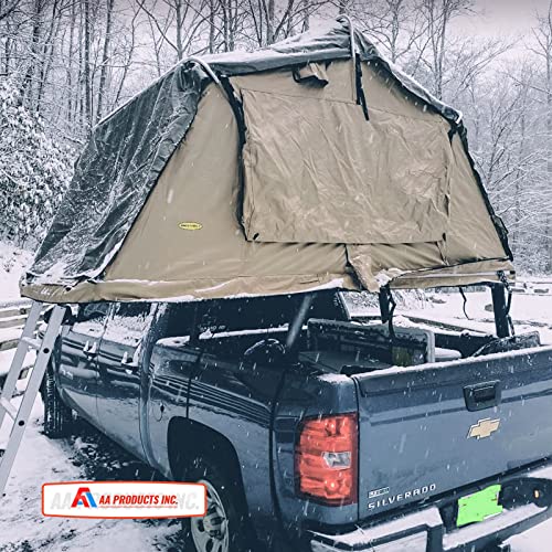 AA-Racks Model APX2502-BLK Low-Profile Utility Aluminum Pick-Up Truck Ladder Rack with Load Stops